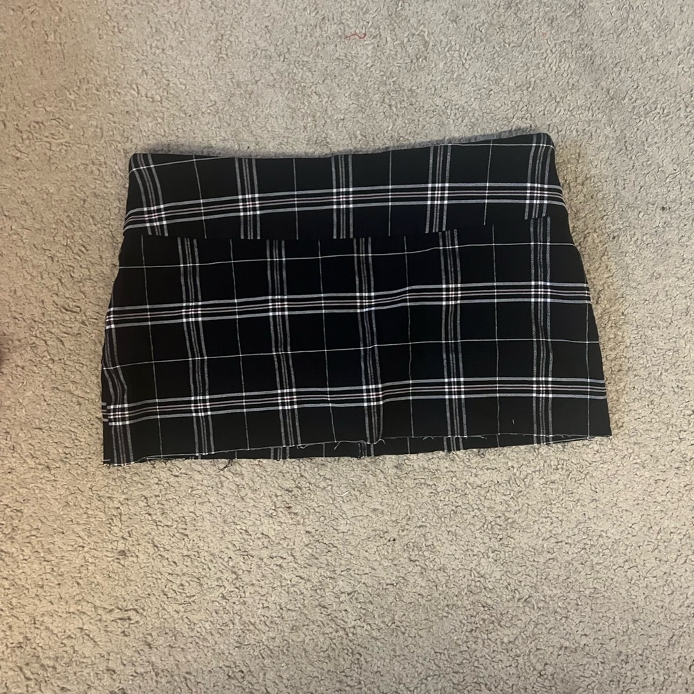 Gingham mini skirt